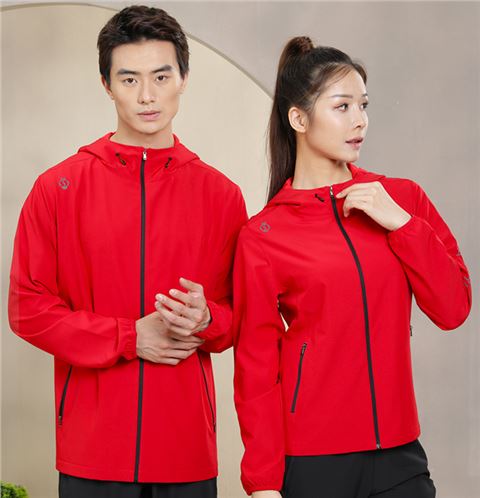 新款休闲杏耀运动风衣外套定做厂家26665_26666